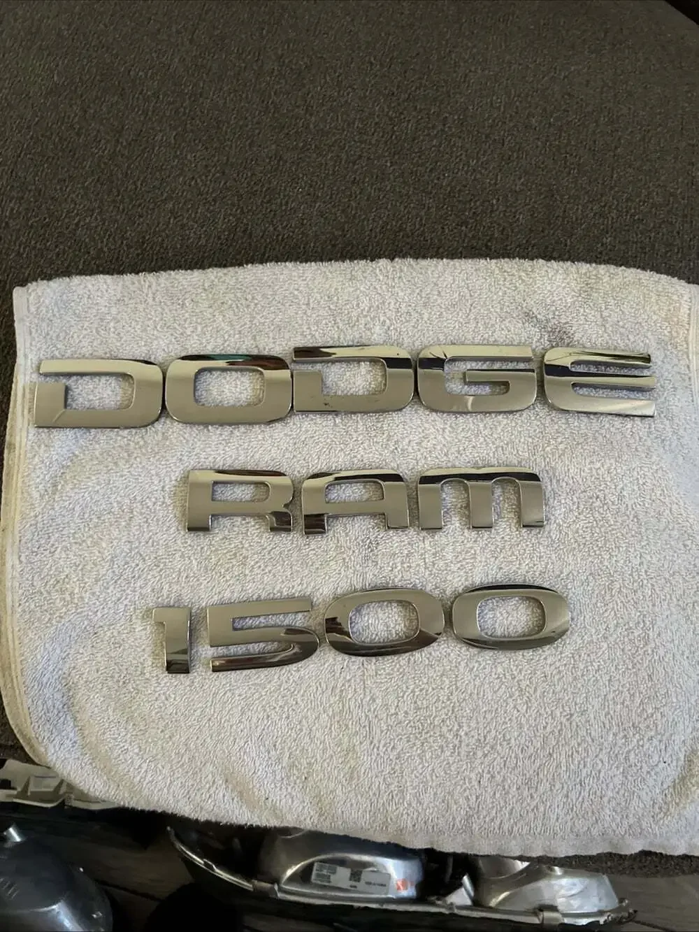 Dodge Ram 1500 Chrome Tailgate Lettering 2002-2008 Emblem Badge Set OEM USED